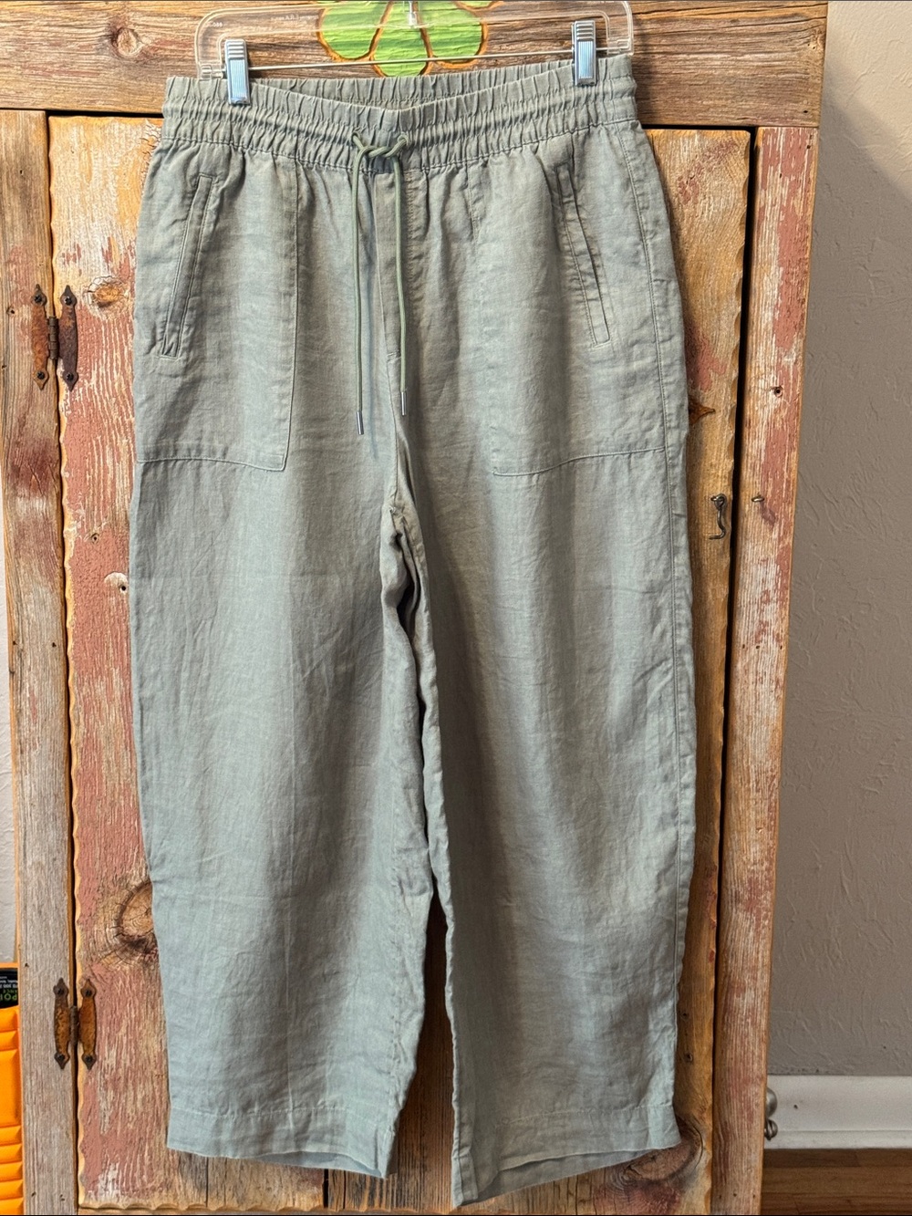 Athleta Women’s Sage Retreat Linen Easy Barrel Crop NWT medium tall
